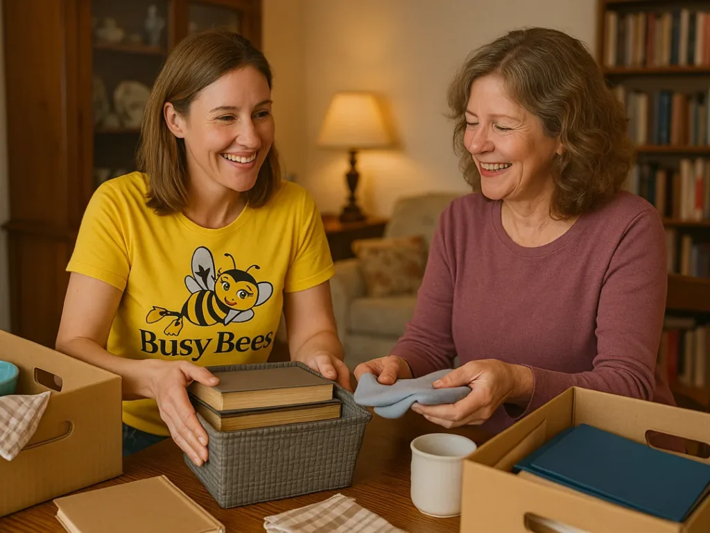 professional organizer helping client