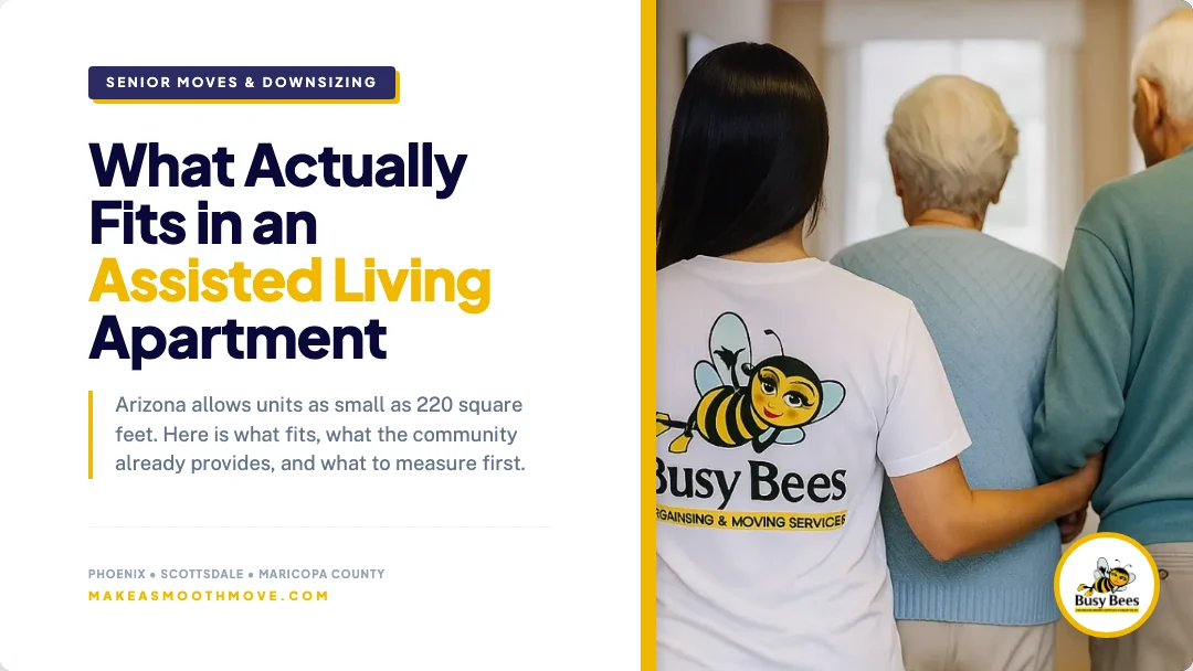 What actually fits in an assisted living apartment, Busy Bees Phoenix and Scottsdale